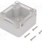 Carcasă universală KRADEX ABS 57x63x37 mm cu bucșă din alamă IP65 gri