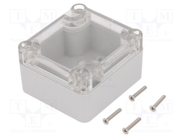 Carcasă universală KRADEX ABS 57x63x37 mm cu bucșă din alamă IP65 gri