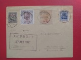 1917 - PLIC CIRCULAT IN GERMANIA - POSTA GERMANA IN ROMANIA - STAMPILA BUCURESTI