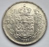 Romania 50 Lei 1938- Carol al II-lea, Nichel , 24 mm, KM-55 (1)
