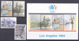 DB1 Belgia Olimpiada Los Angeles 1984 4 v. + SS MNH, Nestampilat