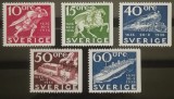 BC88, Suedia 1936, 5 timbre transporturi, Nestampilat