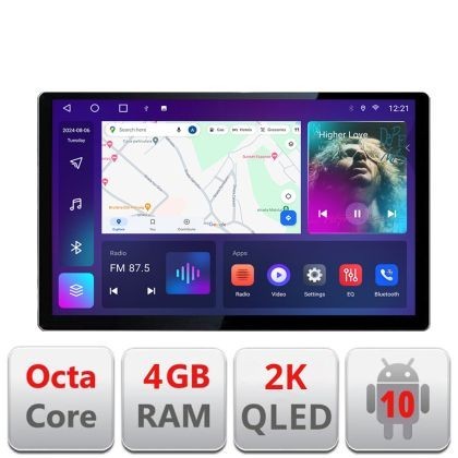 Navigatie dedicata Seat Arona Edonav ecran 13&quot; 2K 8 si 128 Android Waze USB Navigatie 4G 360 Toslink Youtube Radio kit-arona si EDT-E CarStore Technol