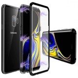 Husa Magnetic Glass 360&deg; (sticla fata + spate) pentru Samsung Galaxy S9 Plus, Negru