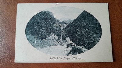 Carte postala, Valcea, Defileul Olt Clopot, perioada interbelica foto