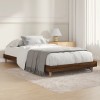 Gossi cadru pat fara saltea stejar maro, 90x200 cm, lemn prelucrat