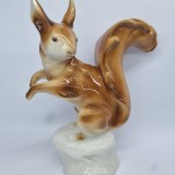 Veverita - Bibelou portelan vechi, vintage ROYAL DUX - CEHOSLOVACIA