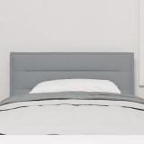VidaXL Tăblie de pat design linii, gri deschis, 80 cm, textil