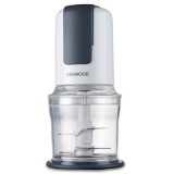 Tocator, Kenwood, CH 580, cu patru lame, 450 W, 2 viteze, lame din otel inoxidabil, oala de 0.5 L, Alb/Negru