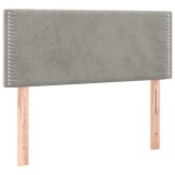 Cumpara ieftin Tablie de pat, gri deschis, 80x5x78/88 cm, catifea