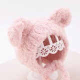 Caciulita roz pentru bebelusi cu urechiuse (Marime Disponibila: 18-24 luni)