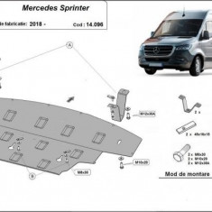 Scut motor metalic Mercedes Sprinter Tractiune Spate 2018-prezent