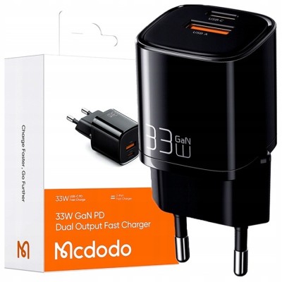 Mcdododo Nano Gan Charger 2X Usb/Usb-C Pd Qc - 33W foto