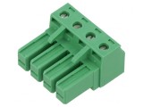 Regletă conexiuni deconectabilă 7,62mm 4 piste dreptunghiulară