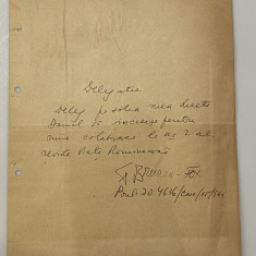 Filip Brunea Fox - Filip Brauner - document vechi - manuscris semnatura olografa