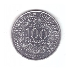 Moneda Africa de Vest 100 francs/franci 2021, stare excelenta, curata