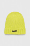 Boss Green caciula din amestec de lana BOSS GREEN culoarea verde