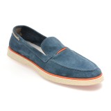 Mocasini GRYXX albastri, 33501, din piele intoarsa