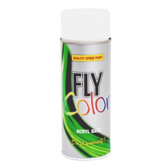 Vopsea Spray Decorativa Dupli-Color Fly Color, 400 ml, Alba, Spray Vopsea Decorativa, Vopsea Acrilica Decorativa, Vopsele Decorative Pulverizante, Dup