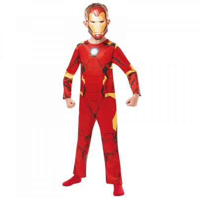 Costum Iron Man Clasic pentru baieti 7-8 ani 128 cm foto