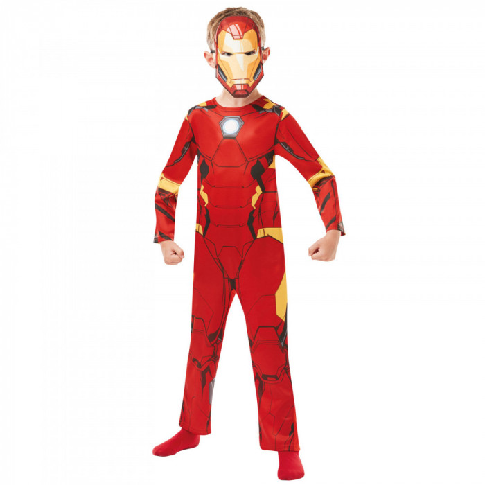 Costum Iron Man Clasic pentru baieti 5-6 ani 116 cm