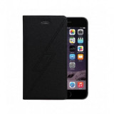 Husa Flip Astrum FC GLITTER Apple iPhone 6/6s Plus Negru, iPhone 6 Plus, Cu clapeta, Piele Ecologica