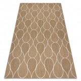FLAT 49379265 Covor sisal Picături - culoare bej natural paie, sfoara, 140x200 cm