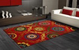 Cumpara ieftin Covor Model Baroque 11003-120, Marime 120 x 170 cm, Rosu, Inaltime Fir 9 mm, Antialergic, Polipropilena, Living, Dormitor, Sufragerie, Birou