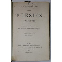 POESIES COMPLETES par ALFRED DE VIGNY , 1864
