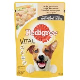 Hrana umeda caini, Pedigree, plic 100 g, toate taliile, adult, carne de pui si legume