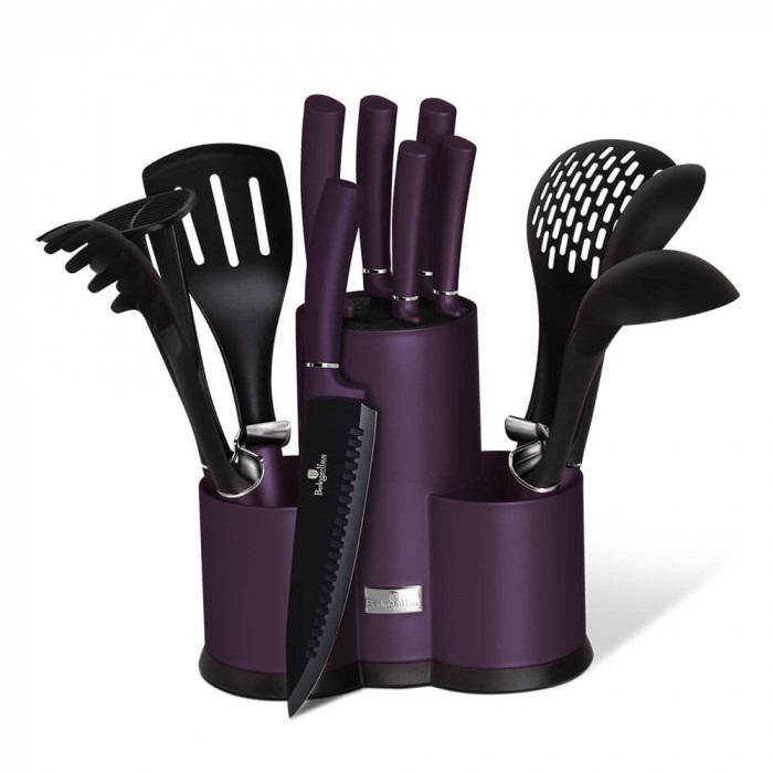 Set ustensile de bucatarie 12 piese Purple Eclipse Berlinger Haus BH 6258A