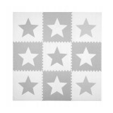 Cumpara ieftin Covoras puzzle, Ricokids, Pentru copii, Din spuma, 180x180cm, 9 piese, Star Grey