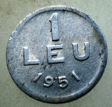 1.830 ROMANIA RPR 1 LEU 1951, Aluminiu