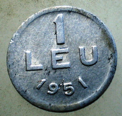 1.830 ROMANIA RPR 1 LEU 1951 foto