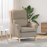 vidaXL Fotoliu taupe Gri taupe Standard Material textil, lemn