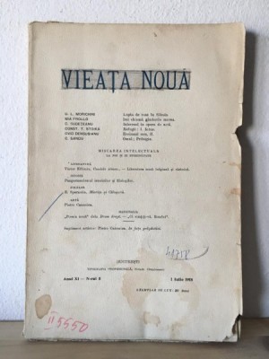 Vieata Noua - Miscarea Intelectuala la noi si in Streinatate. Anul XI, Nr. 5, 1 Iulie 1915 foto