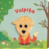 Carte interactiva cu marioneta de deget Vulpe pentru copii mici, povesti in versuri, joc si imaginatie