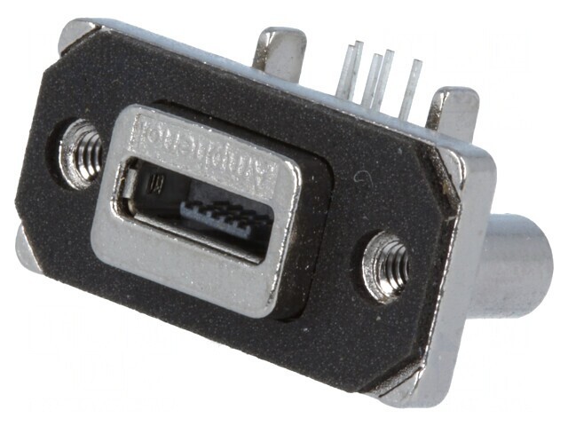 Soclu USB AB micro MUSB THT 5 pini unghi 90&deg; IP67