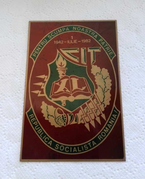 Placheta aniversara &ndash; Comandamentul Infanteriei si Tancurilor 1942 - 1982