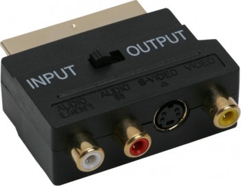 Adaptoare EURO / RCAsoclu 3 RCA si S-VHS-fisa EURO-SCARTplacat cu aur foto