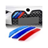 Set ornamente grila fata BMW Seria 4 G22 2021-2024, ABS, tricolor