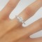 Superb inel din argint si zirconii - model fin si elegant/logodna