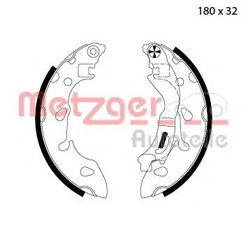 Set saboti frana FIAT PANDA (169) (2003 - 2016) METZGER MG 123