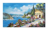 Cumpara ieftin Tablou peisaj mediteranean pictat manual, Calmitate, 100x60cm ulei pe panza, Constantin Feraru