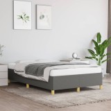 vidaXL Cadru de pat fără saltea gri &icirc;nchis 120x190 cm țesătură