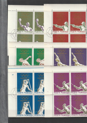 JOCURILE OLIMPICE DE VARA MUNCHEN ( LP 797 ) 1972 OBLITERATA BLOC DE 4 foto