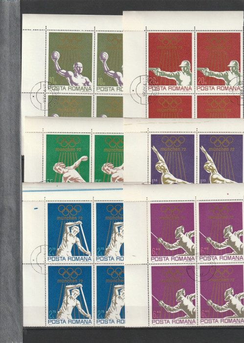 JOCURILE OLIMPICE DE VARA MUNCHEN ( LP 797 ) 1972 OBLITERATA BLOC DE 4