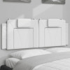 Perna pentru tablie pat, alb, 120 cm, piele artificiala GartenMobel Dekor, vidaXL
