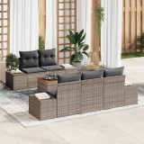 vidaXL Set de canapele pentru grădină 6 pcs Gri