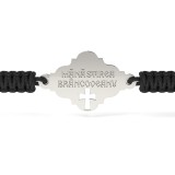Bratara din argint cu snur model Ortodox 13, Atcom